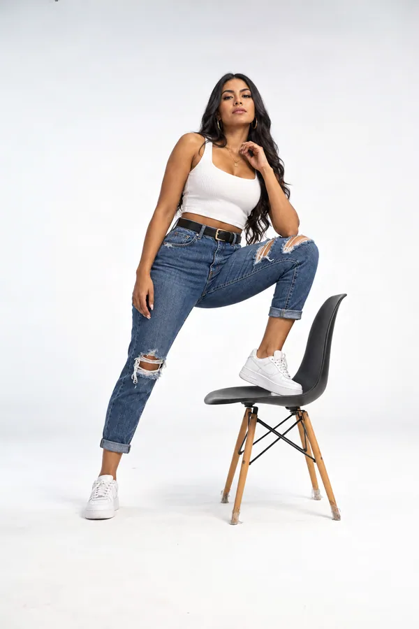 Jeans, de pie