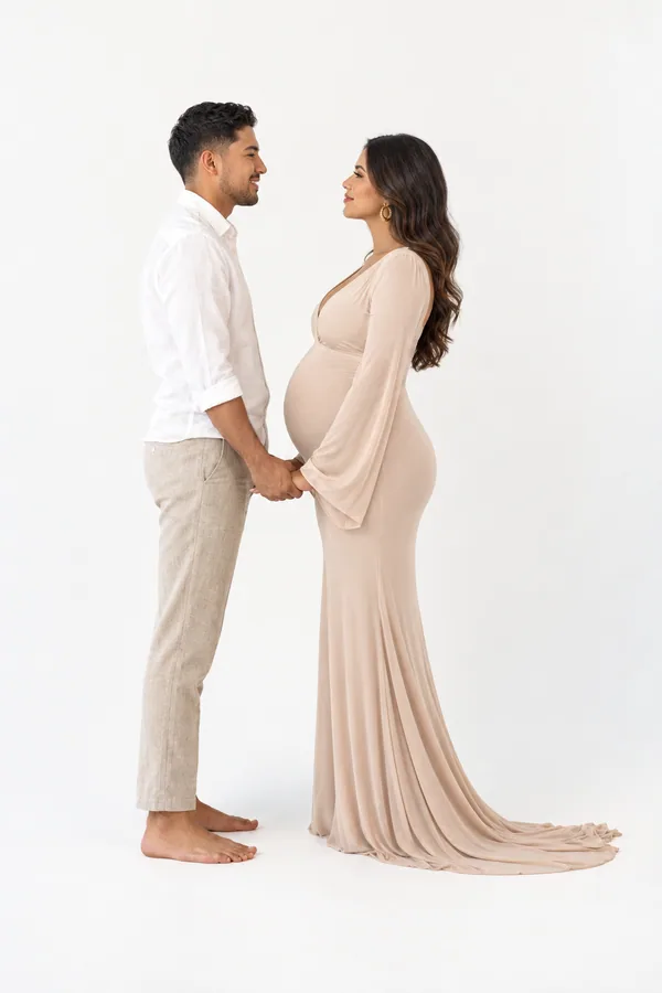 Abrazo maternal de perfil